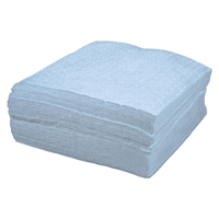 Feuilles absorbantes bleues li&eacute;es de premi&egrave;re qualit&eacute;, Huile seulement, 15" x 17", 8 gal. d'absorption Canadian Safety Group Inc.