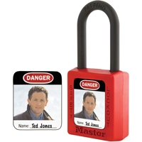 &eacute;tiquettes d'identification &agrave; photo pour cadenas en thermoplastique Zenex Canadian Safety Group Inc.