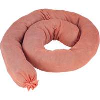 Remblais tubulaires absorbants, Mati&egrave;res dangereuses, Absorption 40 gal., 3" la x 4' lo, Pqt de 25 Canadian Safety Group Inc.