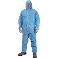 Combinaisons &agrave; capuchon de premi&egrave;re qualit&eacute;, T-Grand, Bleu, Polypropyl&egrave;ne Canadian Safety Group Inc.