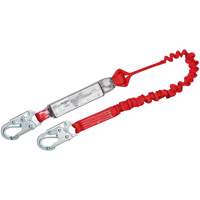 PRO Elastic Shock-Absorbing Lanyard, 6', Snap Hook Center, Snap Hook Leg Ends, Polyester Canadian Safety Group Inc.