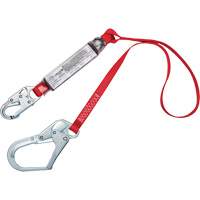 Shock-Absorbing Lanyard, 4', Snap Hook Center, Rebar Hook Leg Ends, Polyester Canadian Safety Group Inc.