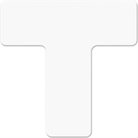 Armor Stripe Lean/5S Markers, T, 6" L x 6" W, White, Plastic Canadian Safety Group Inc.