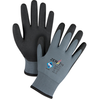 Gants enduits de premi&egrave;re qualit&eacute; ZX-30°, 8/Moyen, R&ecirc;vetement PVC, Calibre 15, Enveloppe en Nylon Canadian Safety Group Inc.