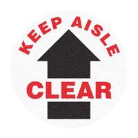 "Keep Aisle Clear" Floor Sign, Adhesive, English with Pictogram Canadian Safety Group Inc.