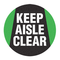 "Keep Aisle Clear" Floor Sign, Adhesive, English with Pictogram Canadian Safety Group Inc.