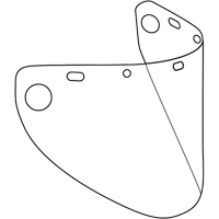 Visi&egrave;re d&eacute;coup&eacute;e &agrave; l'emporte-pi&egrave;ce et form&eacute;e Dynamic, Polycarbonate, Teinte Transparent Canadian Safety Group Inc.
