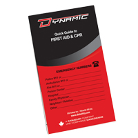 Manuel de premiers soins de poche Dynamic Canadian Safety Group Inc.