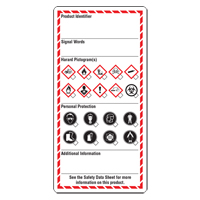 &eacute;tiquettes pour le milieu de travail, Papier cartonn&eacute;, 3" la x 6" h, Anglais Canadian Safety Group Inc.