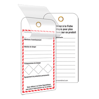 &eacute;tiquettes SGH auto-plastifiantes pour le milieu de travail, Papier cartonn&eacute;, 3" la x 6" h, Français Canadian Safety Group Inc.