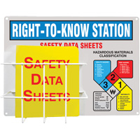 Station d'information de style panier en aluminium, Anglais, Compris reliures Canadian Safety Group Inc.