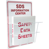 Station de type panier en aluminium pour les fiches signal&eacute;tiques, Anglais, Compris reliures Canadian Safety Group Inc.