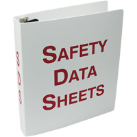 Cartable en plastique pour les fiches signal&eacute;tiques Canadian Safety Group Inc.