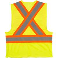 Traffic Safety Vest, High Visibility Lime-Yellow, Medium, Polyester Canadian Safety Group Inc.