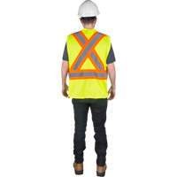 Traffic Safety Vest, High Visibility Lime-Yellow, Medium, Polyester Canadian Safety Group Inc.