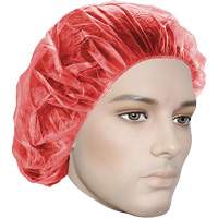 Bouffant Caps, Polypropylene, 21", Red Canadian Safety Group Inc.