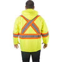 RZ1000 Rain Jacket, Polyester, Small, High Visibility Lime-Yellow Canadian Safety Group Inc.