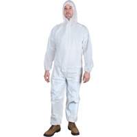 Combinaisons &agrave; capuchon, Moyen, Blanc, Microporeux Canadian Safety Group Inc.