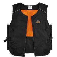 Chill-Its&reg; 6260 Lightweight Phase Change Cooling Vest with Packs, Small/Medium, Black Canadian Safety Group Inc.