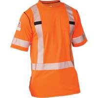 T-shirt &agrave; manches courtes haute visibilit&eacute; Polartec Power Grid, Polyester, Petit, Orange Canadian Safety Group Inc.