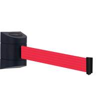Unit&eacute; murale Tensabarrier, Plastique, Fixation par vis, 30', Ruban Rouge Canadian Safety Group Inc.