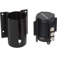Wall Mount Barrier with Magnetic Tape, Steel, Screw Mount, 12', Black Tape Canadian Safety Group Inc.