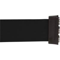 Wall Mount Barrier with Magnetic Tape, Steel, Screw Mount, 12', Black Tape Canadian Safety Group Inc.