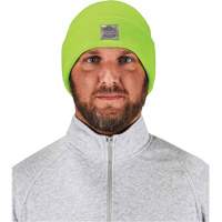 N-Ferno&reg; Rib Knit Beanie Hat, One Size, High-Visibility Lime Green Canadian Safety Group Inc.