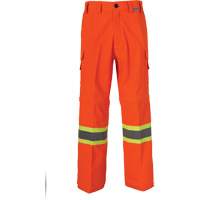 Pantalons de mineur ventil&eacute;s haute visibilit&eacute; toutes saisons, Poly-coton, 28, Orange haute visibilit&eacute; Canadian Safety Group Inc.