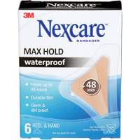 Pansements imperm&eacute;ables &agrave; tenue maximale Nexcare, Main/Talon, 3-1/2", Plastique, St&eacute;rile Canadian Safety Group Inc.