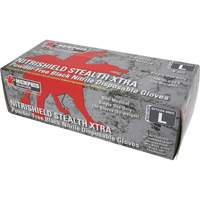 NitriShield Stealth Extra Disposable Gloves, Large, Nitrile, 6-mil, Powder-Free, Black Canadian Safety Group Inc.