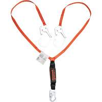 Titan Shock-Absorbing Lanyard, 6', Locking Rebar Hook Center, Locking Snap Hook Leg Ends, Polyester Canadian Safety Group Inc.