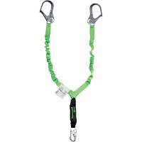 Miller&reg; StretchStop&reg; Shock-Absorbing Lanyard, 6', Scaffold Hook Center, Locking Snap Hook Leg Ends, Polyester Canadian Safety Group Inc.