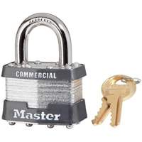 Laminated Padlock, Silver, Keyed Alike, Laminated Steel, 1-3/4" Width Canadian Safety Group Inc.