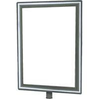 Porte-enseigne vertical robuste pour montant classique, Chrome poli Canadian Safety Group Inc.
