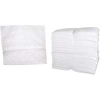 Feuilles absorbantes p&eacute;trochimiques, Huile seulement, 19" x 17", 38,7 gal. d'absorption Canadian Safety Group Inc.
