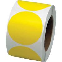 Pastilles de marquage color&eacute;es, Cercle, 3" lo x 3" la, Jaune, Vinyle Canadian Safety Group Inc.