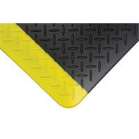 Tapis antifatigue, Losange, 1-2/3' x 3-1/4' x 3/4", Noir/Jaune, Polyur&eacute;thane Canadian Safety Group Inc.