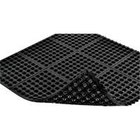 Tapis antifatigue &agrave; imbrication Cushion-Ease 550, &agrave; fentes, 3' x 3' x 3/4", Noir, Caoutchouc Canadian Safety Group Inc.