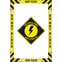 "Electrical Panel" Floor Marking Kit, Adhesive, English with Pictogram Canadian Safety Group Inc.