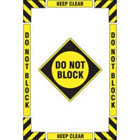 "Keep Clear Do Not Block" Floor Marking Kit, Adhesive, English with Pictogram Canadian Safety Group Inc.