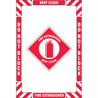 "Fire Extinguisher" Floor Marking Kit, Adhesive, English with Pictogram Canadian Safety Group Inc.