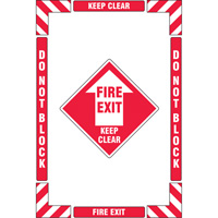 "Fire Exit" Floor Marking Kit, Adhesive, English with Pictogram Canadian Safety Group Inc.