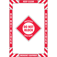 "Emergency Equipment" Floor Marking Kit, Adhesive, English with Pictogram Canadian Safety Group Inc.