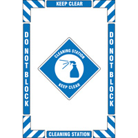 "Cleaning Station" Floor Marking Kit, Adhesive, English with Pictogram Canadian Safety Group Inc.