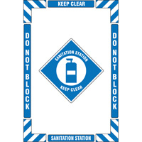 "Sanitation Station" Floor Marking Kit, Adhesive, English with Pictogram Canadian Safety Group Inc.