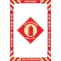 "Fire Extinguisher" Floor Marking Kit, Adhesive, English with Pictogram Canadian Safety Group Inc.