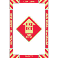 "Fire Exit" Floor Marking Kit, Adhesive, English with Pictogram Canadian Safety Group Inc.