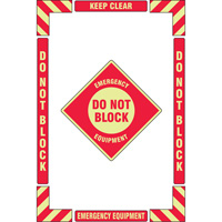 "Emergency Equipment" Floor Marking Kit, Adhesive, English with Pictogram Canadian Safety Group Inc.