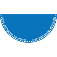 "Caution" Half Circle Swing Door Floor Sign, Adhesive, English with Pictogram Canadian Safety Group Inc.